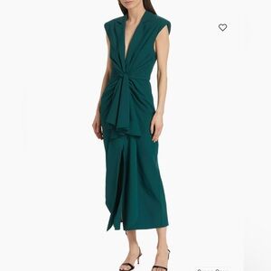 Cinq a Sept Padma Dress in Green Onyx.